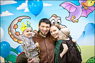 Евгений Гасников с семьей
