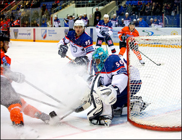 26 января 2015 года. Ангарск. Регулярный чемпионат ВХЛ. Ермак - Южный Урал - 4:1