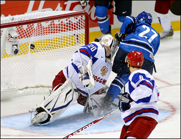 Дмитрий Шикин в воротах сборной России на МЧМ-2011
