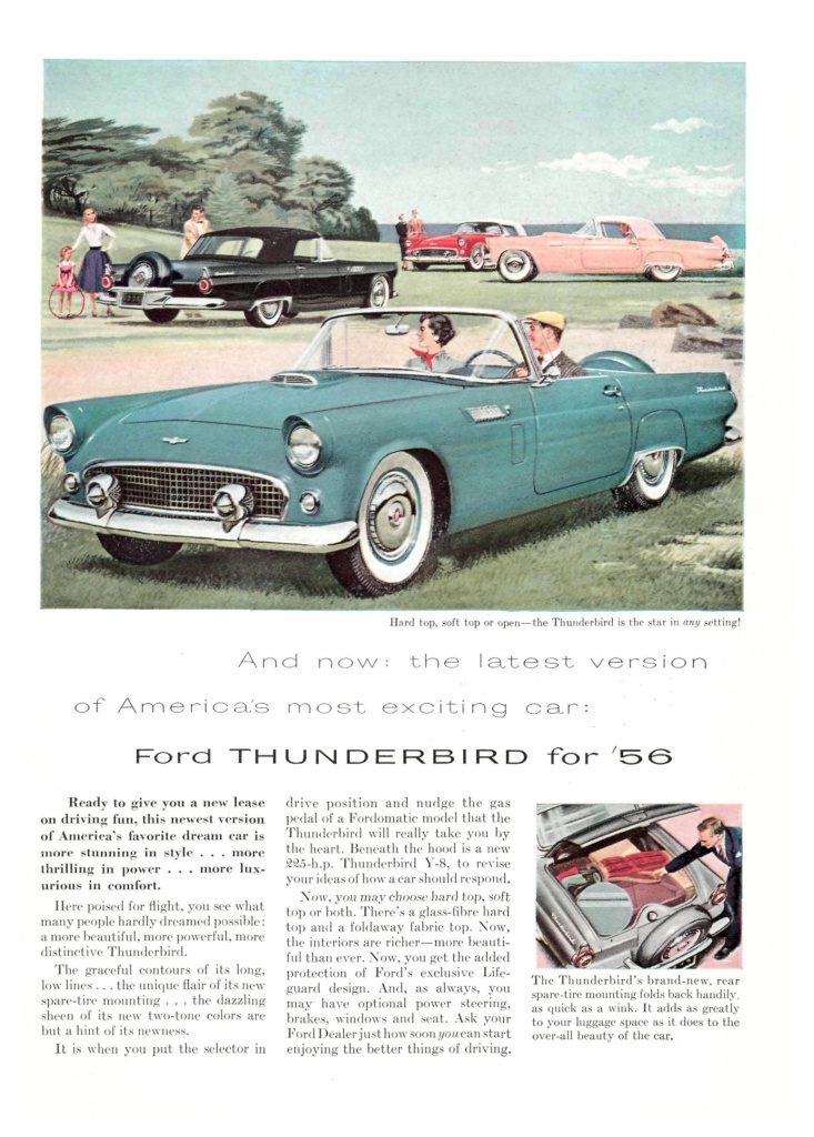 Реклама автомобиля Ford Thunderbird в журнале Sports Illustrated